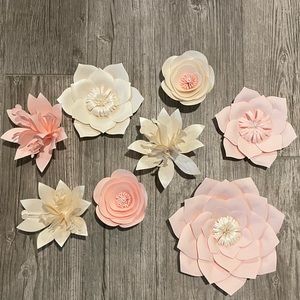 High quality paper flowers wall decor